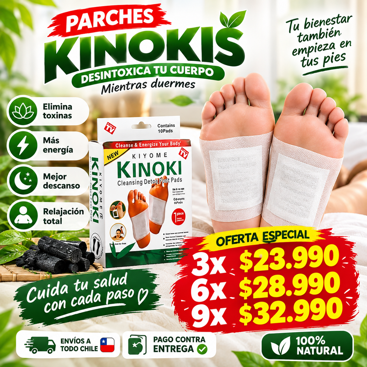 🔥 Parches Kinokis para pie