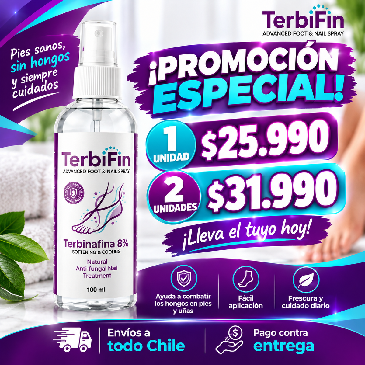 Terbifin Poder Antimicótico 💪 | Cuidado Intensivo para tus Pies