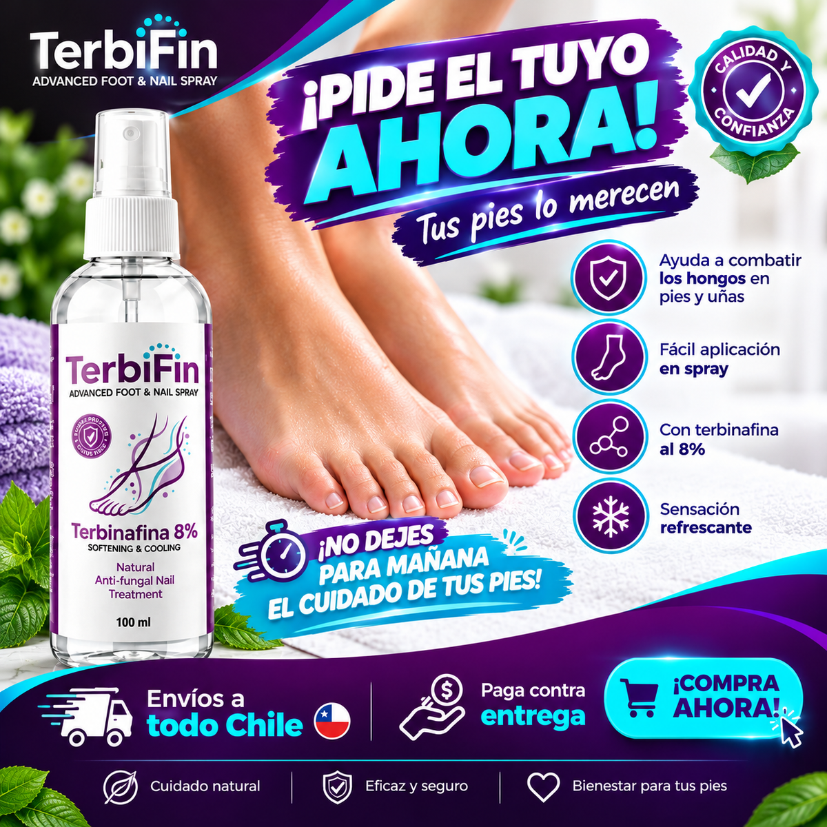 Terbifin Poder Antimicótico 💪 | Cuidado Intensivo para tus Pies